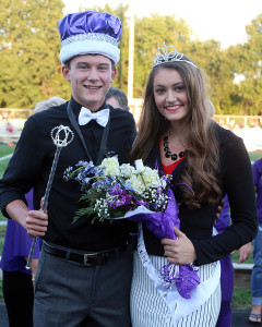 Seniors Ben Brummel and Cate Stambaugh were crowned the 2015 Fall Homecoming King and Queen before Friday's game with Paola.