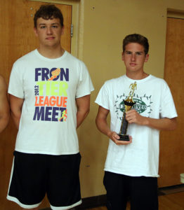 Trae Johnsen (right) and Alex Prettyman finished first and second, respectively, in the high-point standings for the 15-and-over boys.